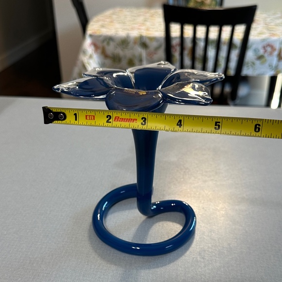 Blue Murano Glass Flower Vase - Picture 5 of 5